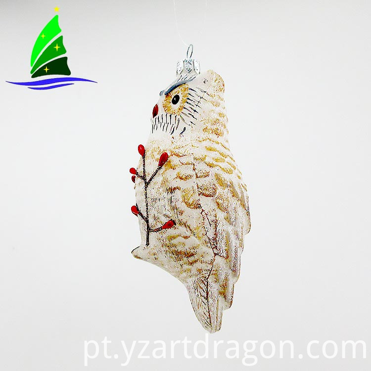 Ornamentos feitos à mão de vidro da forma do pássaro Handmade Bird Shape Glass Ornaments